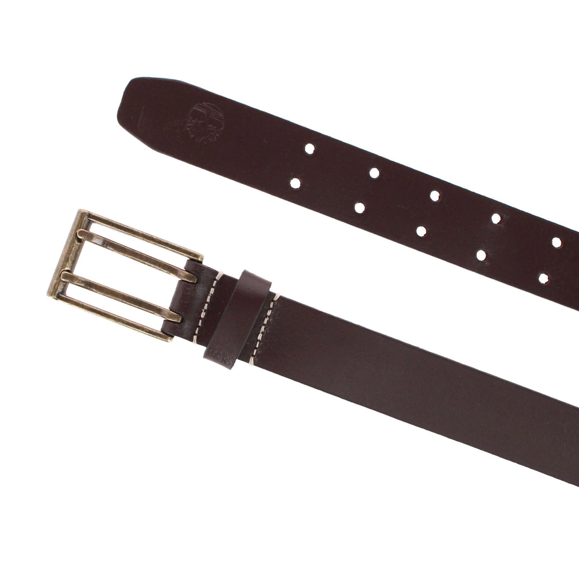 Timberland Boy's 28mm Double Prong Leather Belt