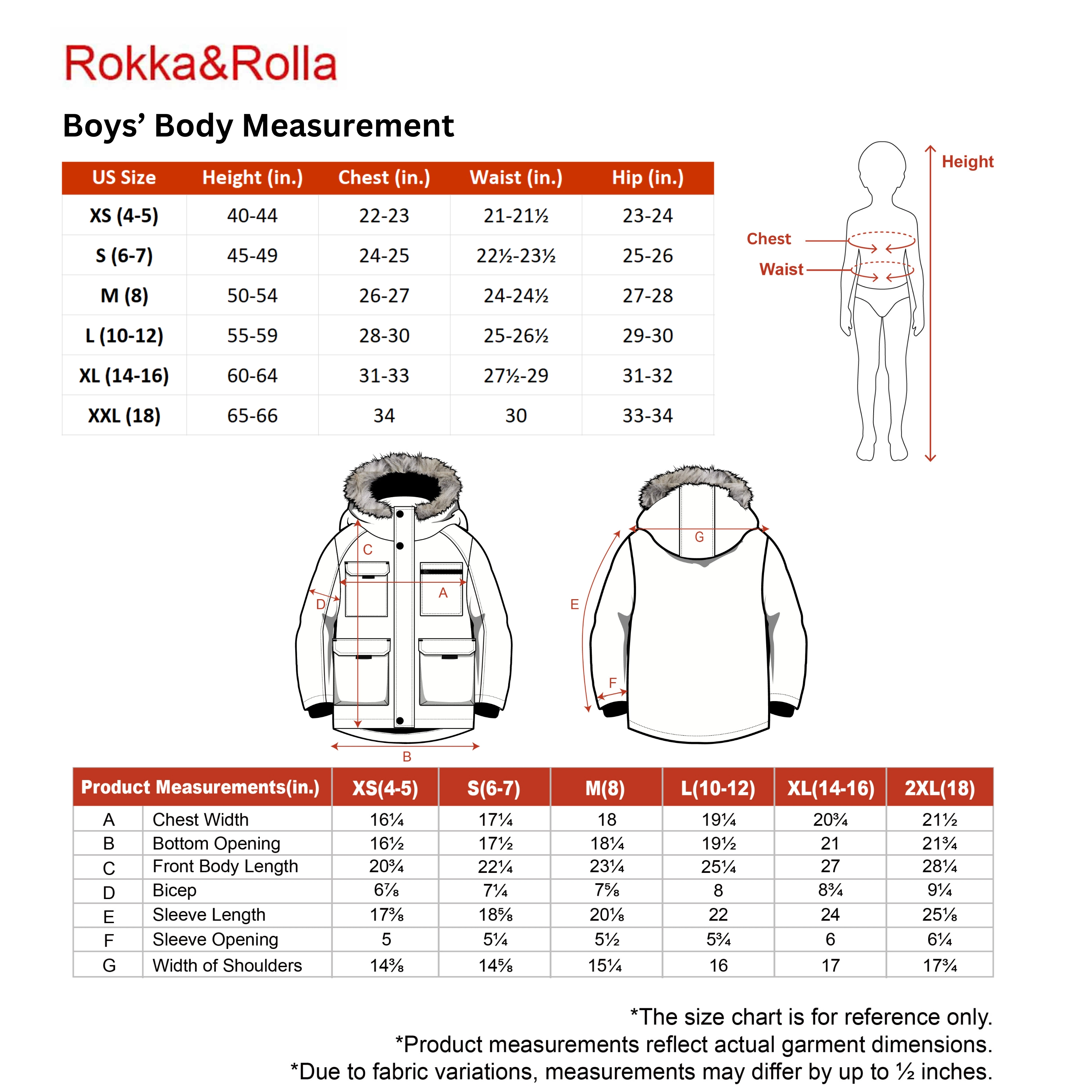 Rokka&Rolla Little & Big Kid Boys Fleece-Lined Parka