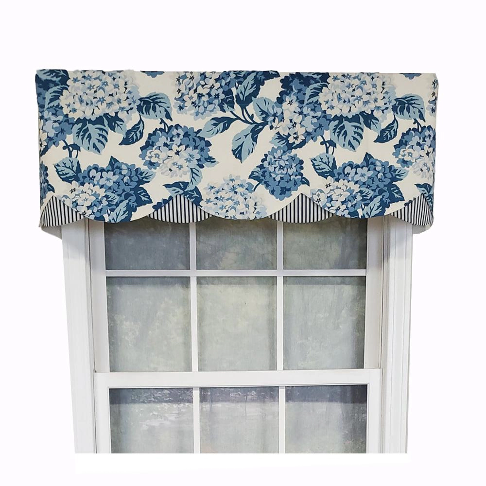 RLF Home Luxurious Modern Design Classic Summer Wind Petticoat Style Window Valance 50" x 15" Porcelain