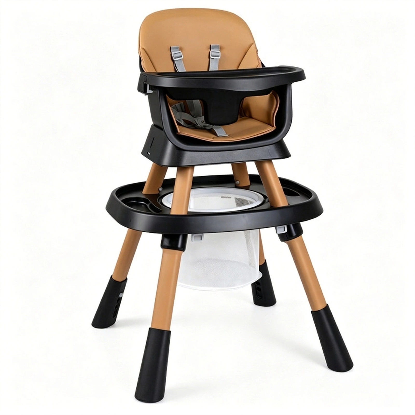 SUGIFT 16-in-1 Convertible Baby High Chair Activity Center & Booster Seat 44-lb Capacity Ages 6 Months-3 Years Black