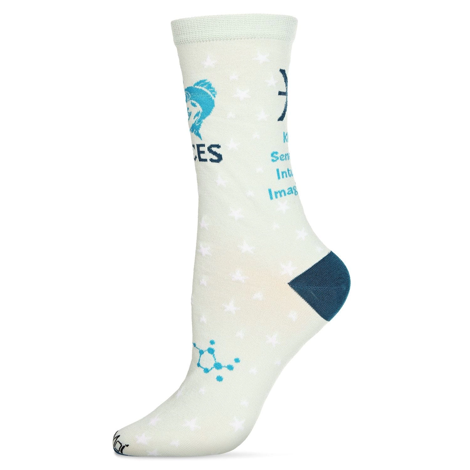 MeMoi Women's Pisces Zodiac Sign Crew Socks