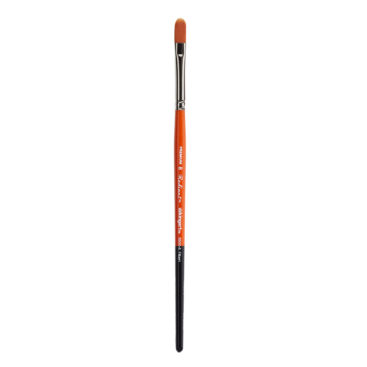 KINGART Radiant 6500 Filbert Premium Golden Synthetic Brush - Short Handle