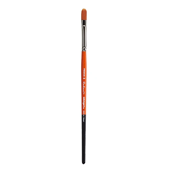 KINGART Radiant 6500 Filbert Premium Golden Synthetic Brush - Short Handle
