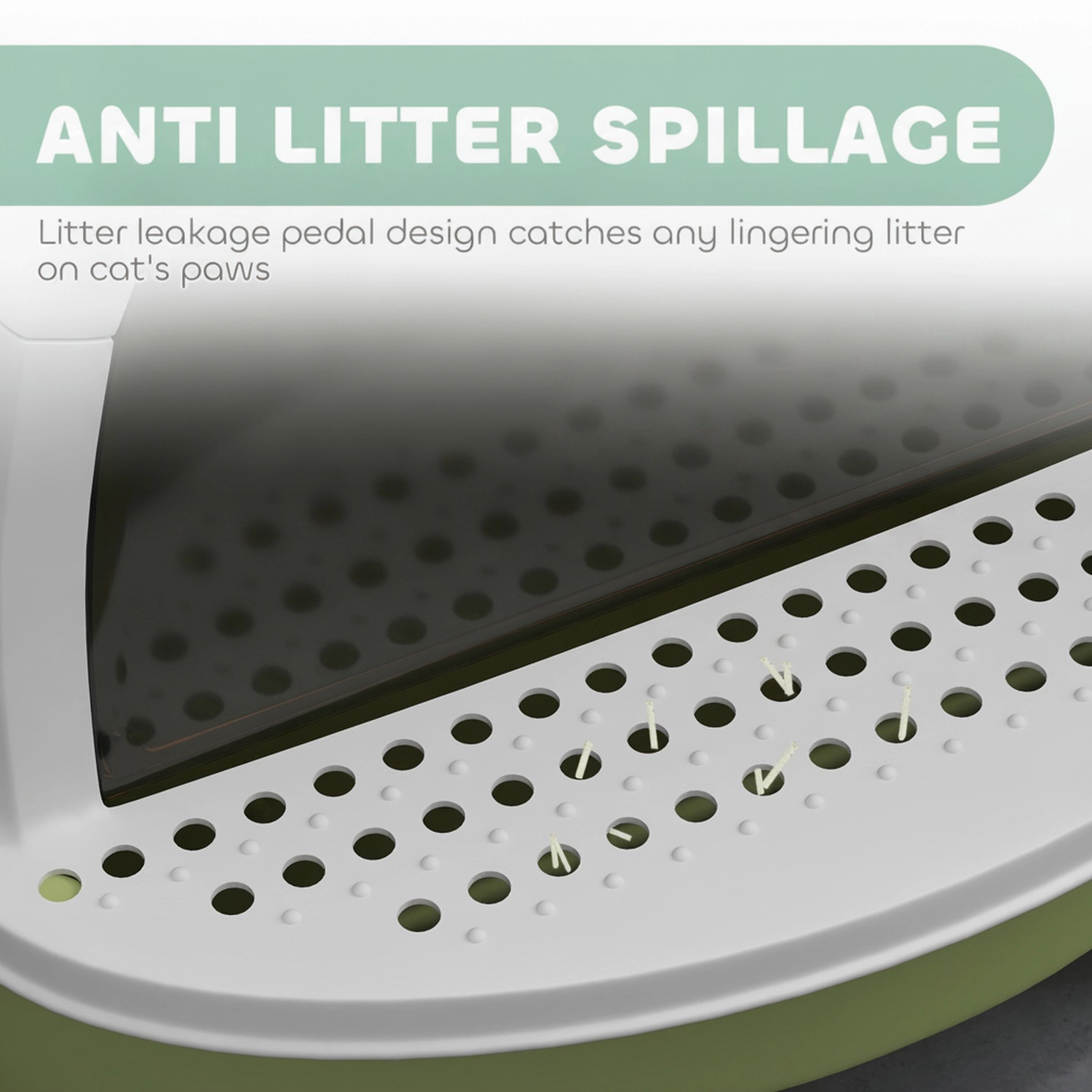 HONGGE Covered Cat Litter Box with Lid, Scoop, Deodorizing Bags for Odor Control, Privacy, Easy to Clean