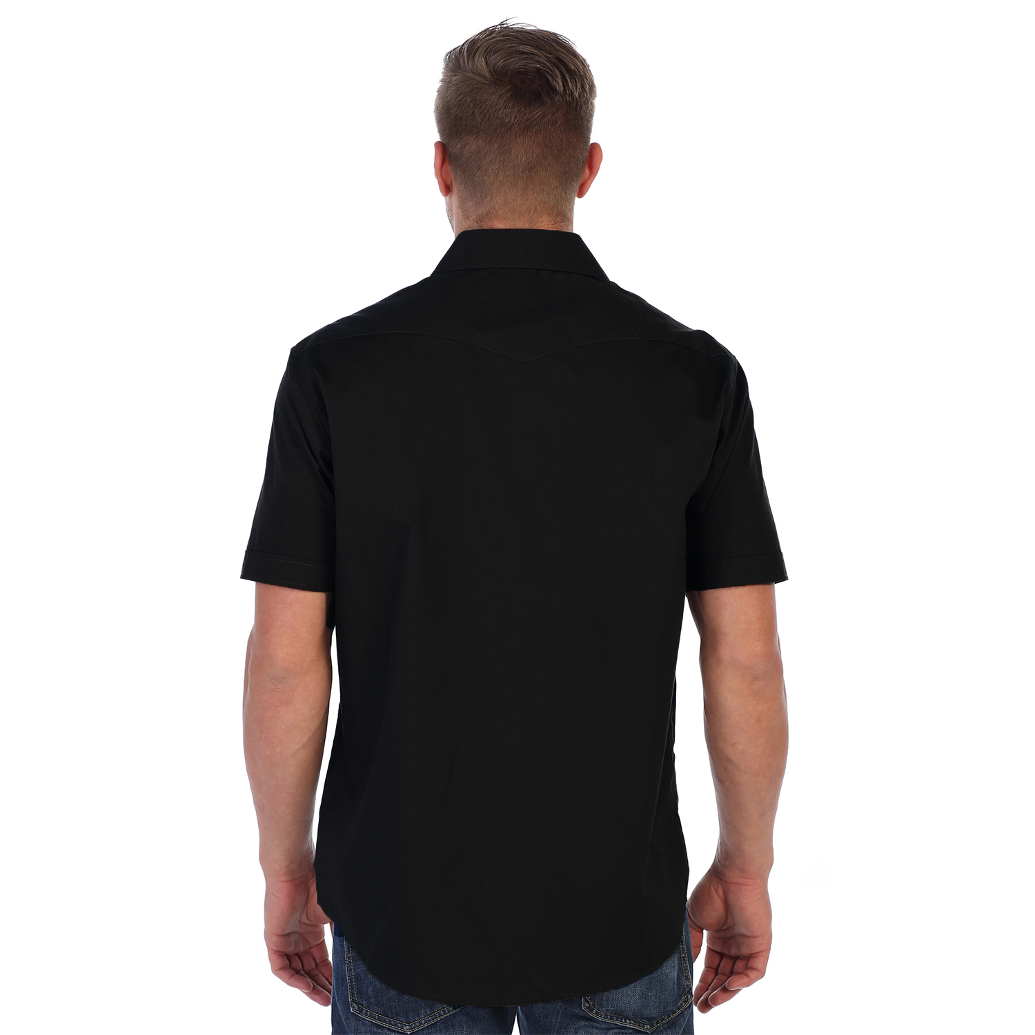 Gioberti Men's Casual Western Solid Short Sleeve Shirt With Pearl Snaps