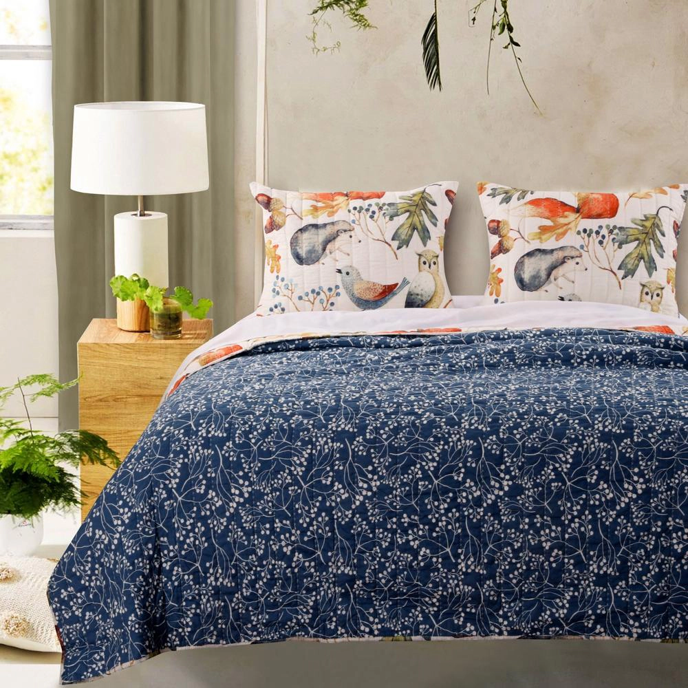 Willow Reversible 2 Piece Quilt & Pillow Sham Set Barefoot Bungalow