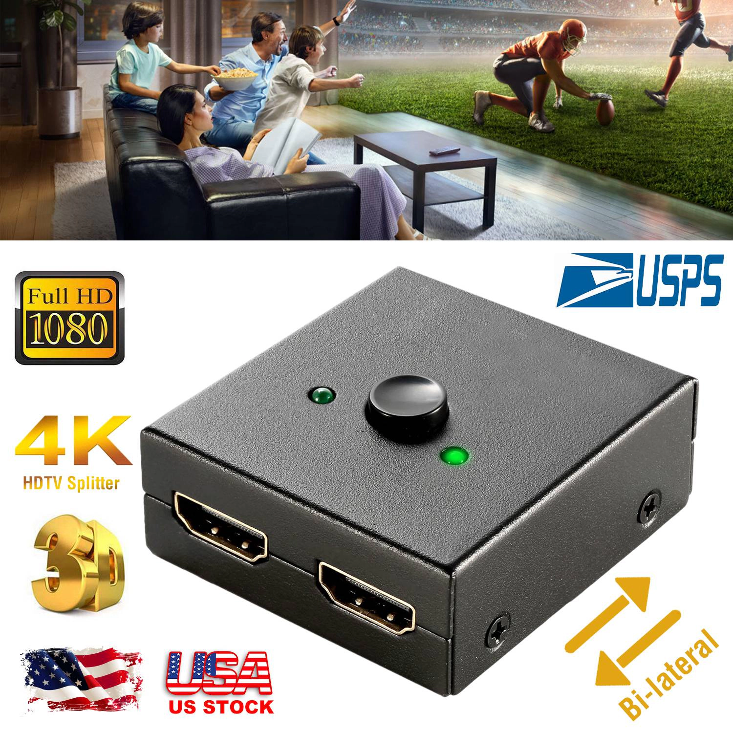 GBruno 4K Bi-Directional HDMI Switch Adapter Hub