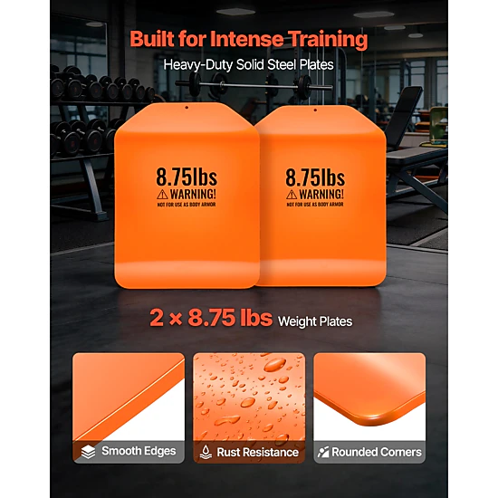 HONGGE Curved Weight Vest Plates Pairs Premium Steel Tactical Weighted Plates for Vest Ergonomic Design for Strength