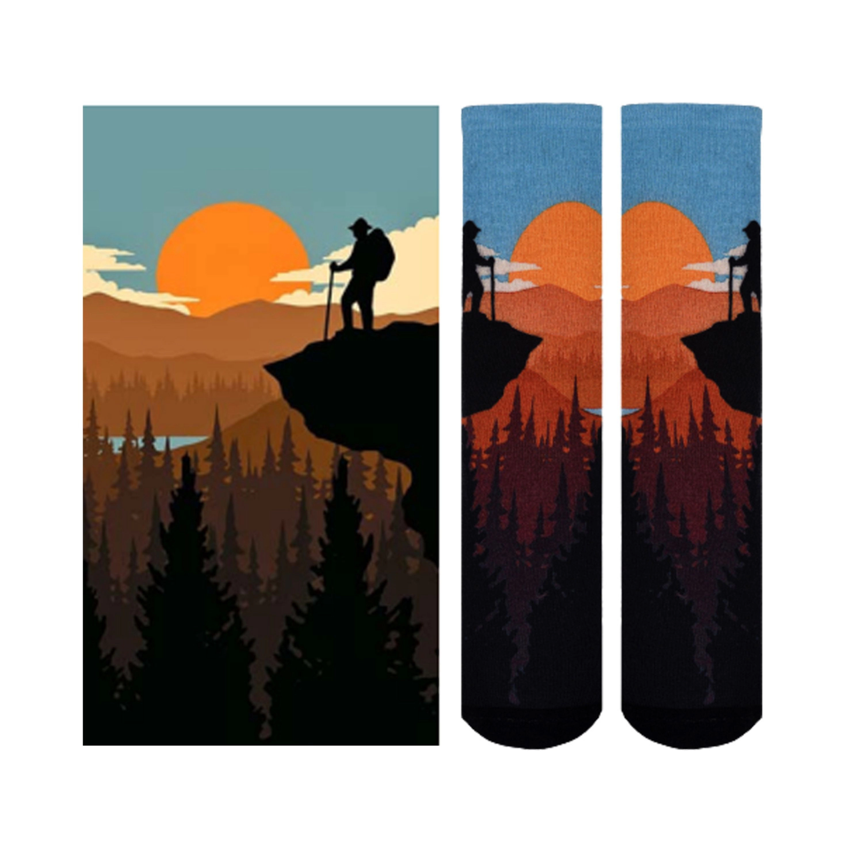 Wear Sierra CoolMax Sun Set Design Women's Knee-High 2 Pair Pack Socks
