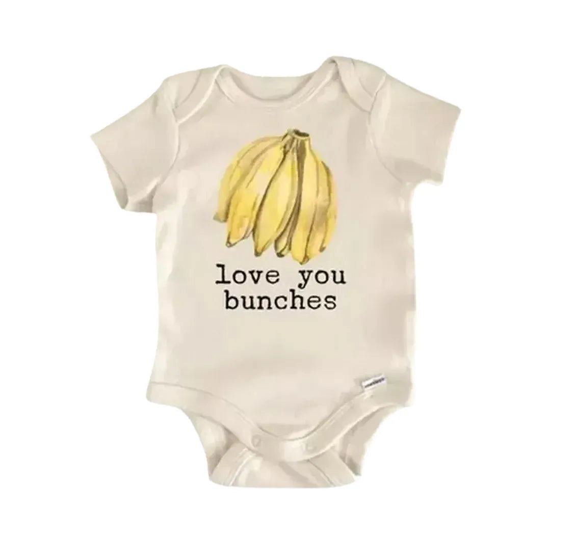 NOFO VIBES Unisex Banana Bunch Monkey Newborn Baby Bodysuit