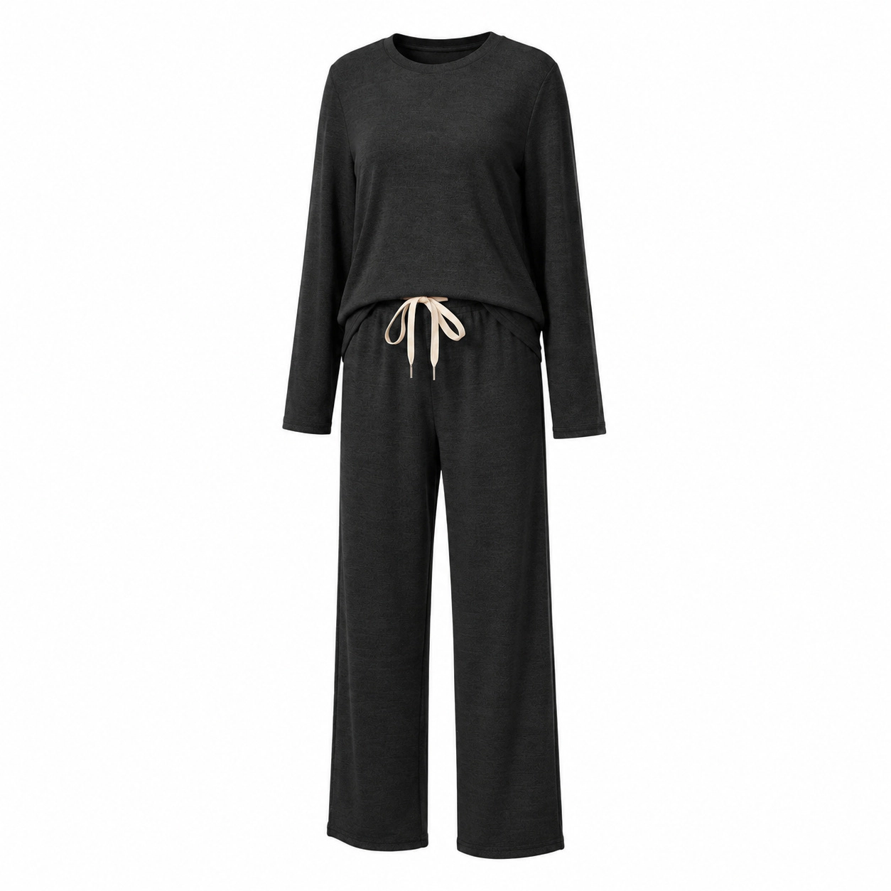 WZK Womens 2-Piece Long Sleeve Soft Cute Sleepwear Lounge Pajama Set