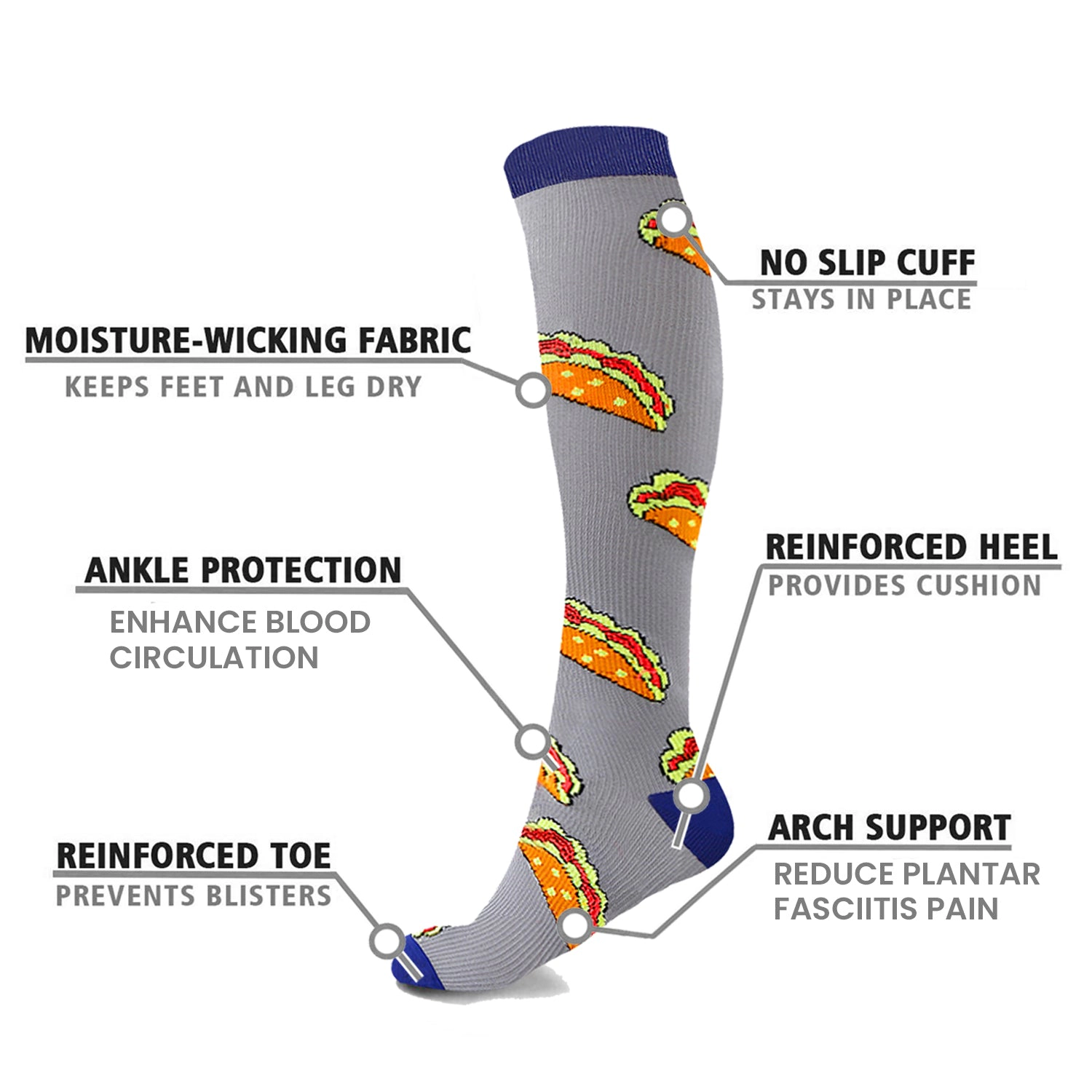 Extreme Fit Compression Socks Knee High - Made For Running