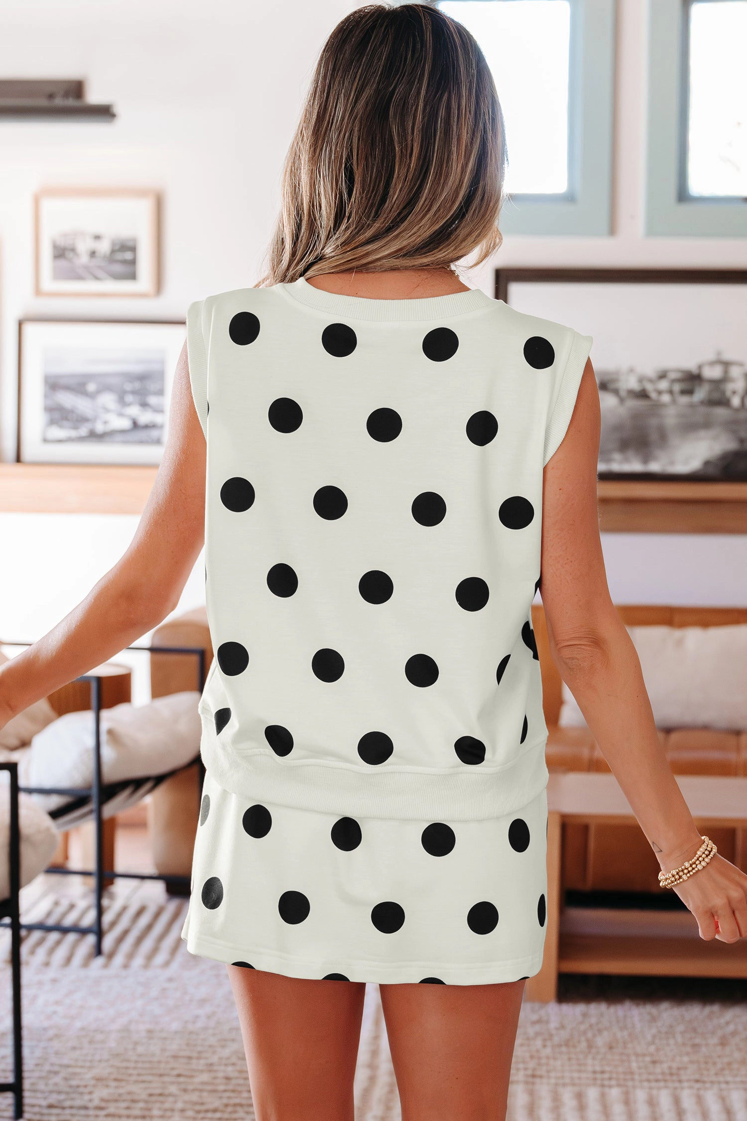 Threaded Pear Women's Gianna Polka Dot Dress