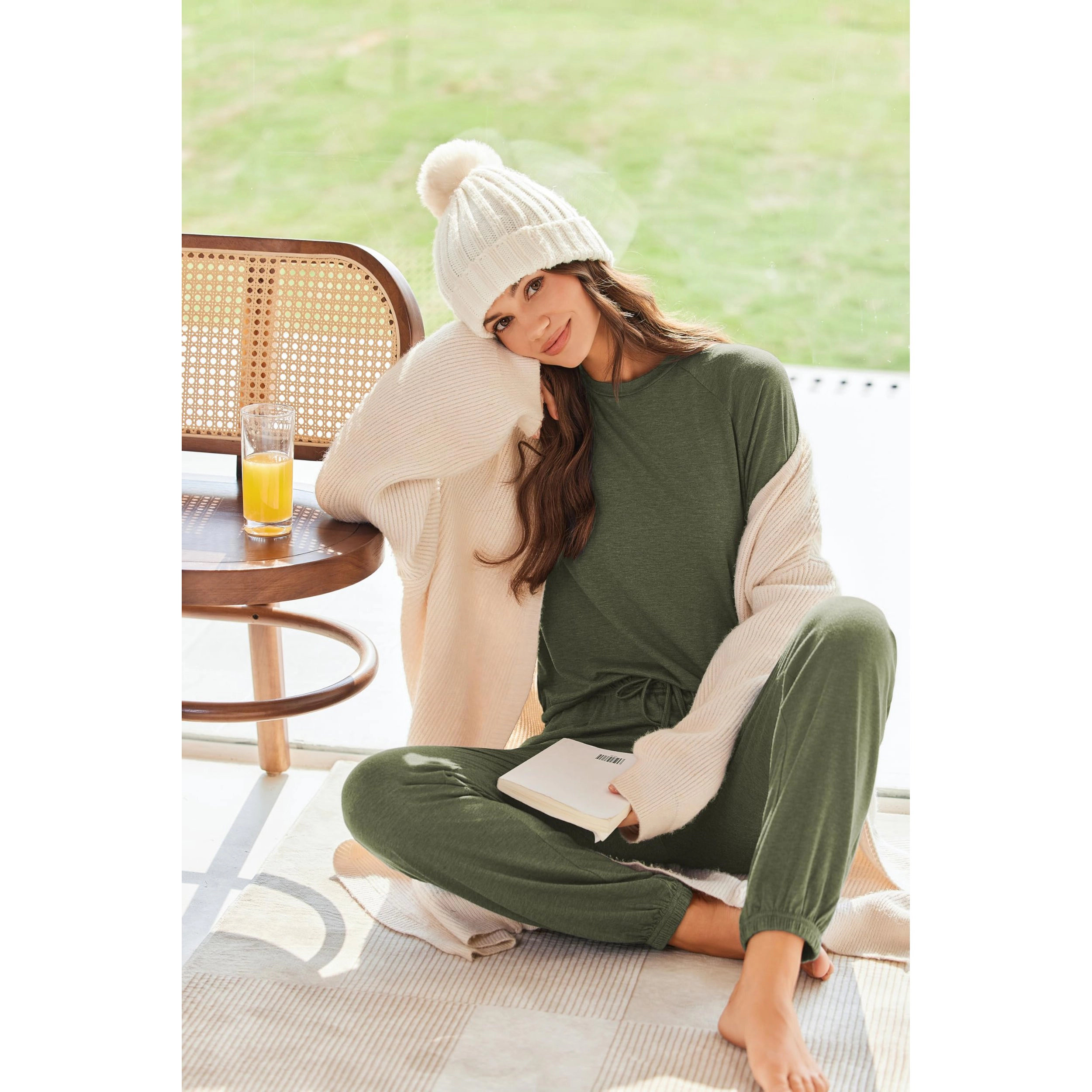 Ekouaer Sweatsuits Womens Loungewear Set Tracksuit Long Sleeve Pajamas Two Piece Outfits