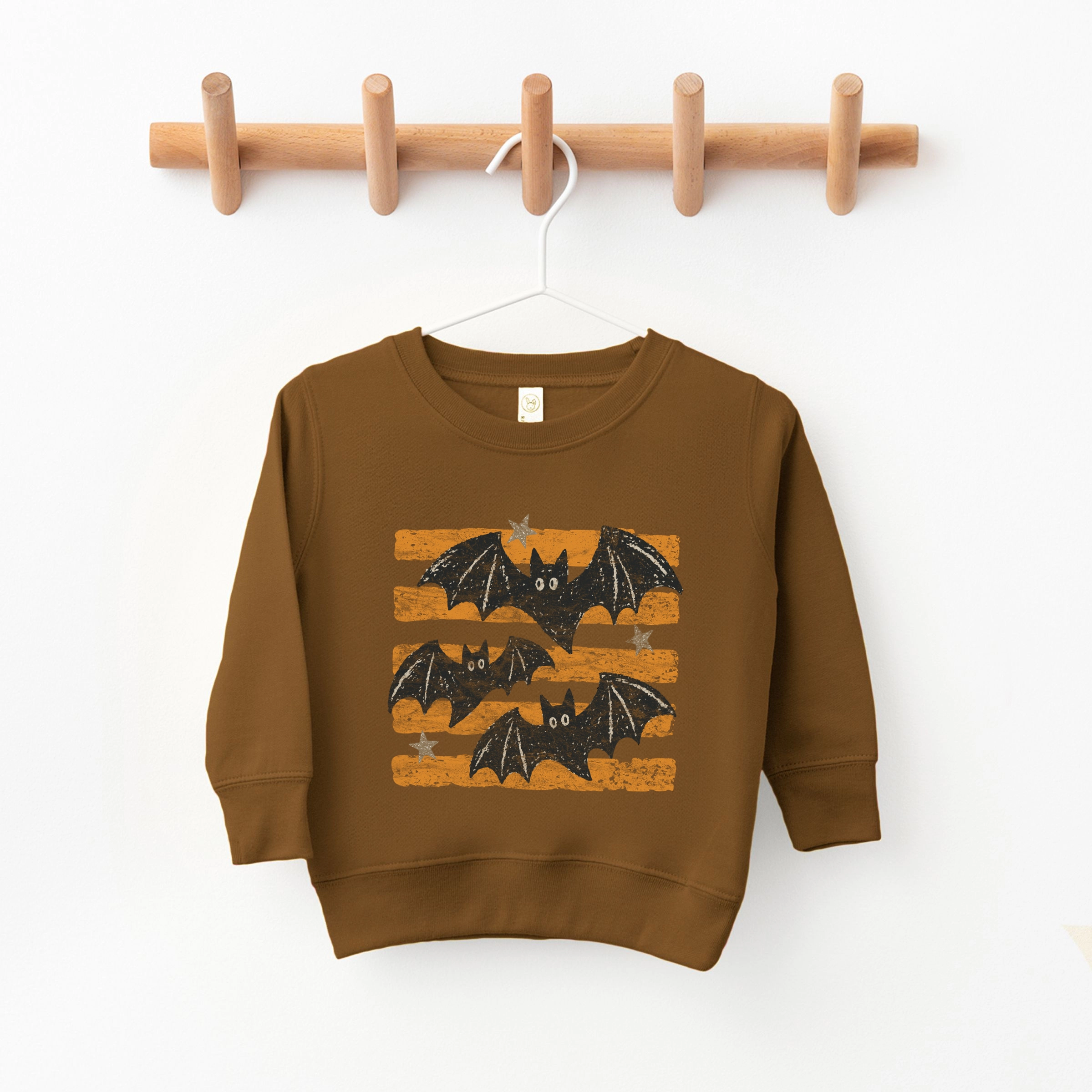 The Juniper Shop - Youth Graphic Sweatshirt Bats Orange Stripes
