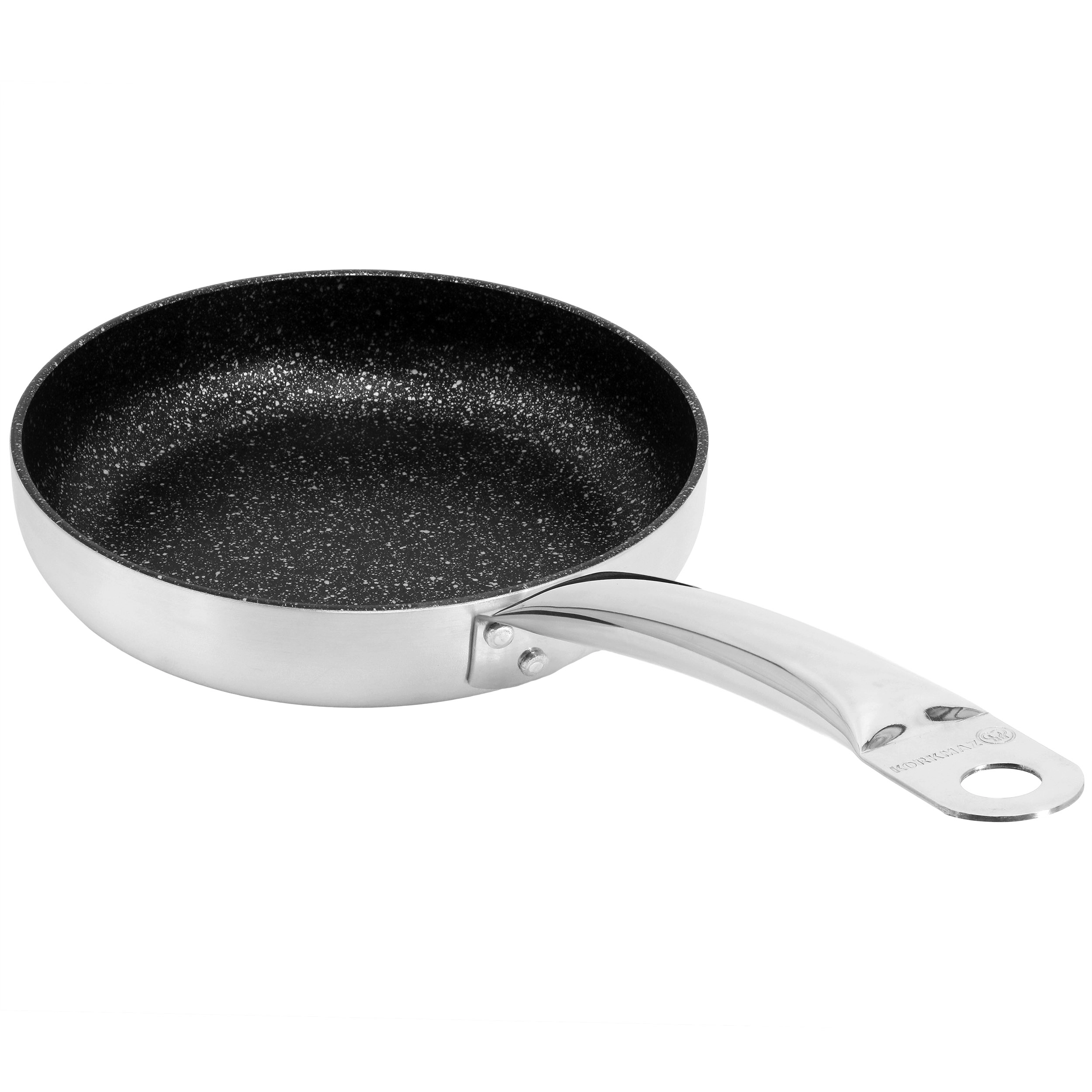 Korkmaz Gastro Inch Proline Professional Series Tava and Frypan in Brushed Silver