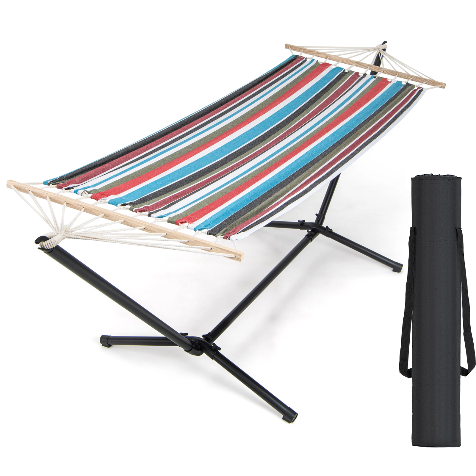 Slickblue Unisex Portable Poly-Cotton Outdoor Hammock Set