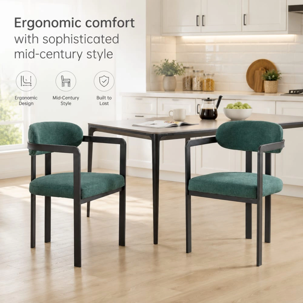 GOODSILO Upholstered Fabric Dining Side Chair