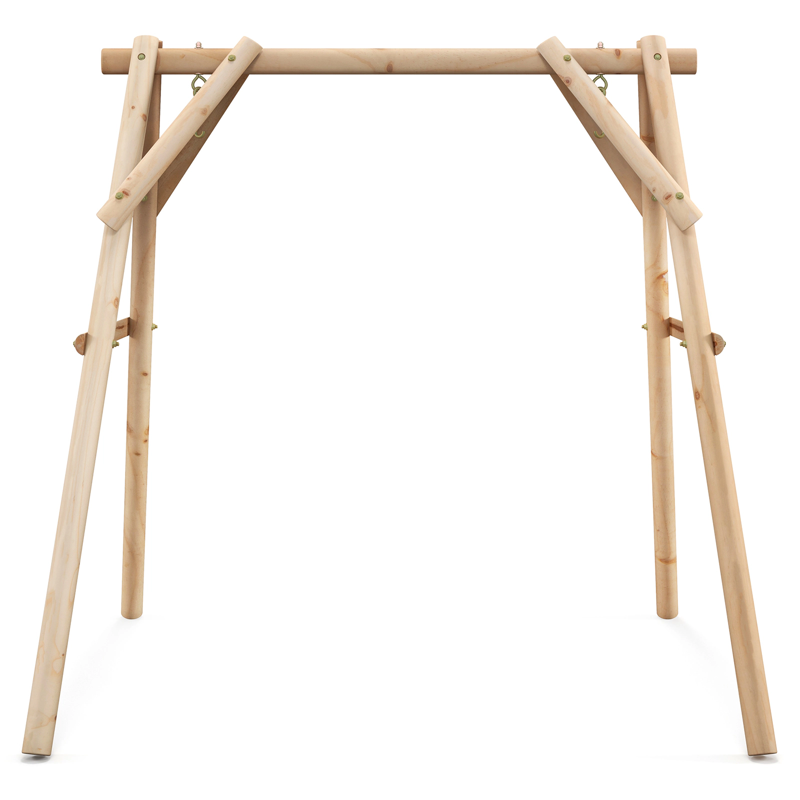 LJG Heavy Duty Wooden Swing Frame with Reinforced Bars