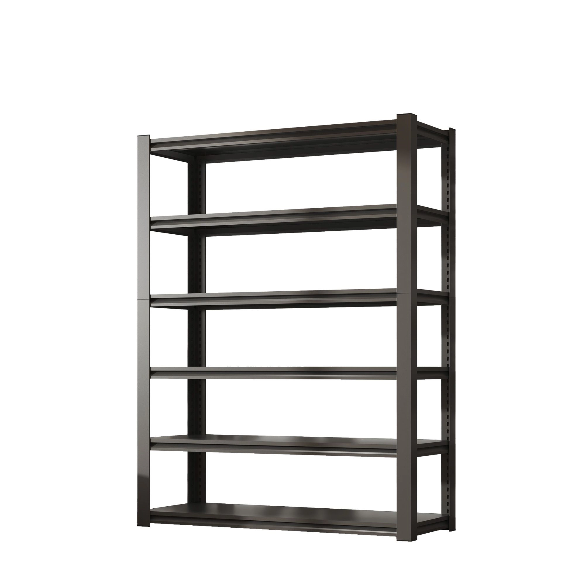 Flynama 48 in. W x 18 in. D x 82 in. H Black 2400LBS Heavy Duty Storage Shelves Adjustable Garage Shelves