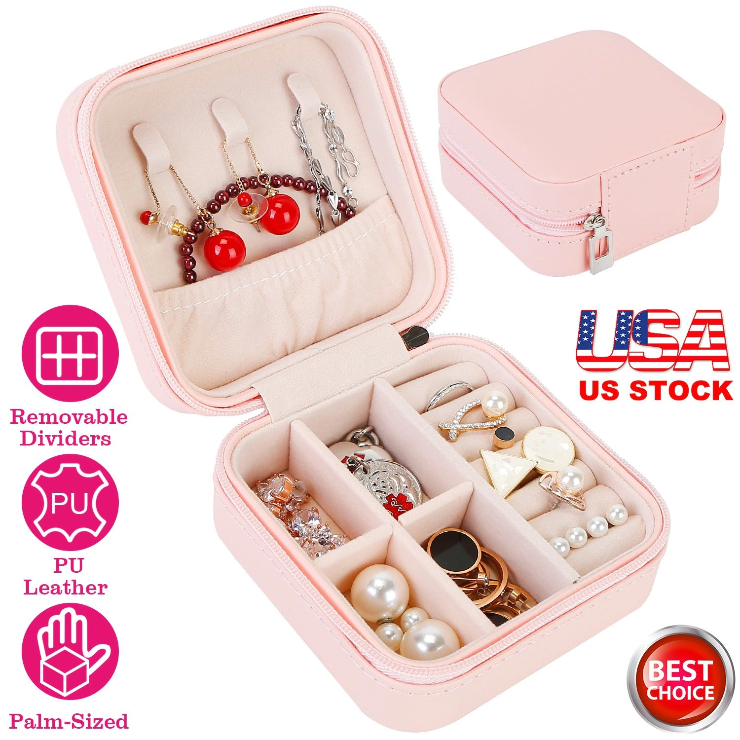 GBruno PU Leather Mini Jewelry Storage Box