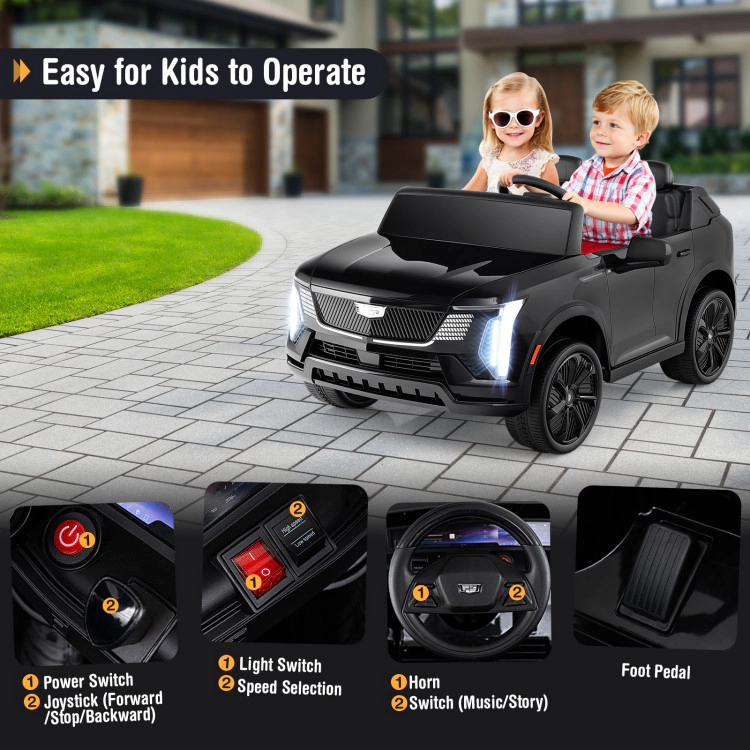 Hivvago 24V Ride on Truck 2-Seater Licensed Cadillac with Remote Control