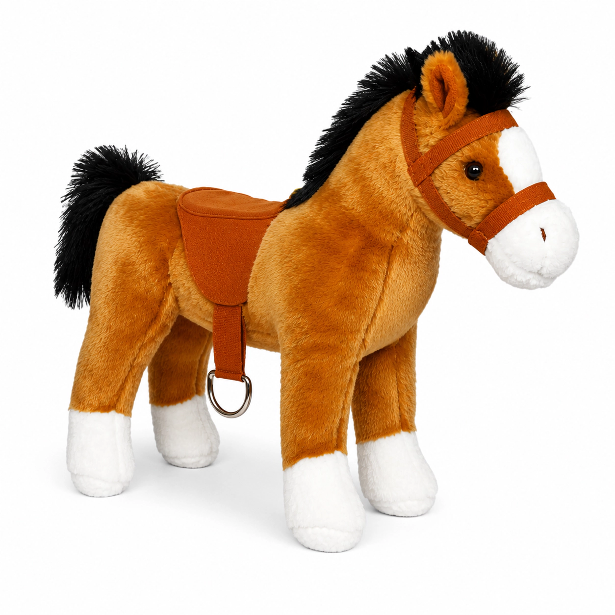 Auswella Plush Small 12 inch Copper Golden Brown Horse