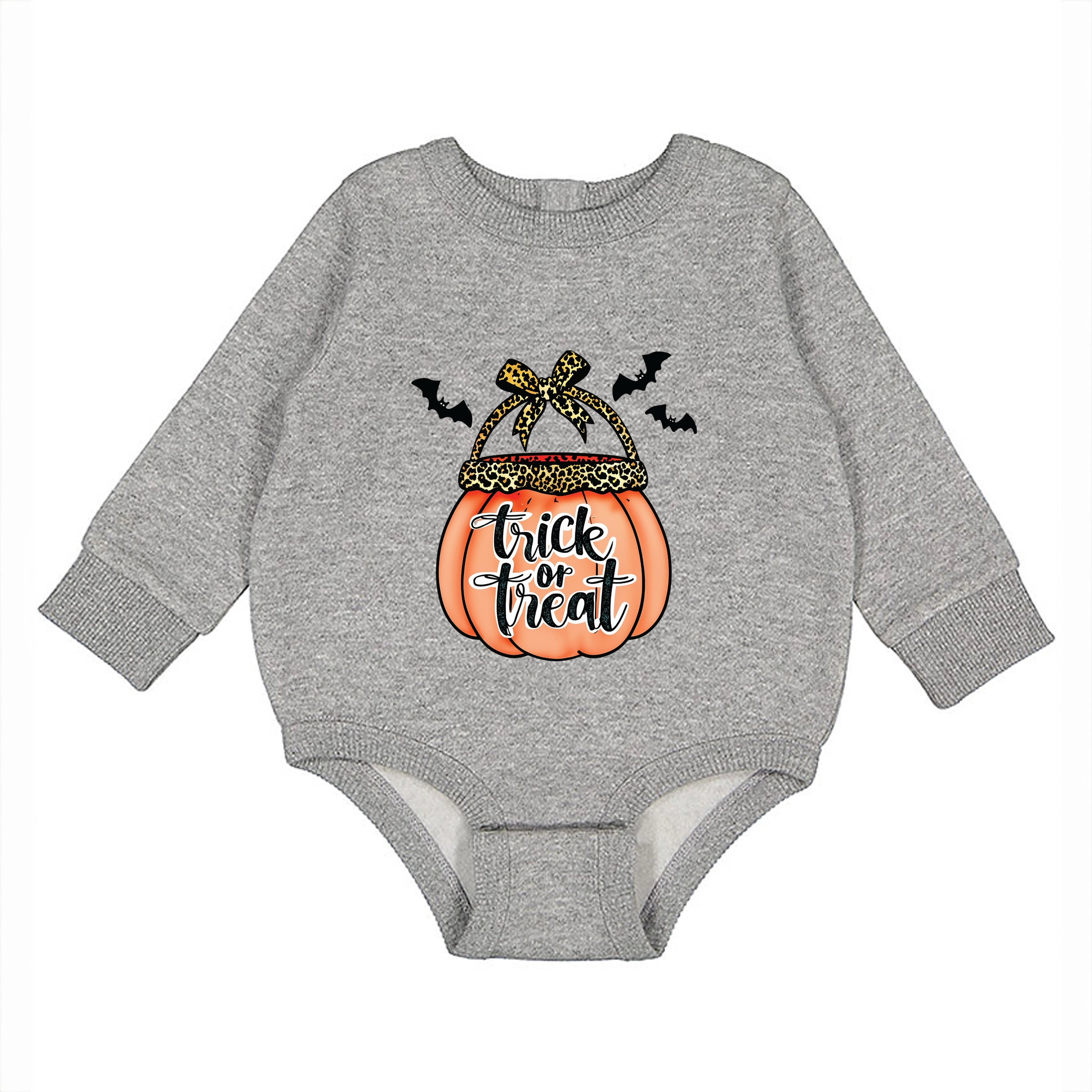 The Juniper Shop - Infant Fleece BodySuit Trick or Treat Pumpkin