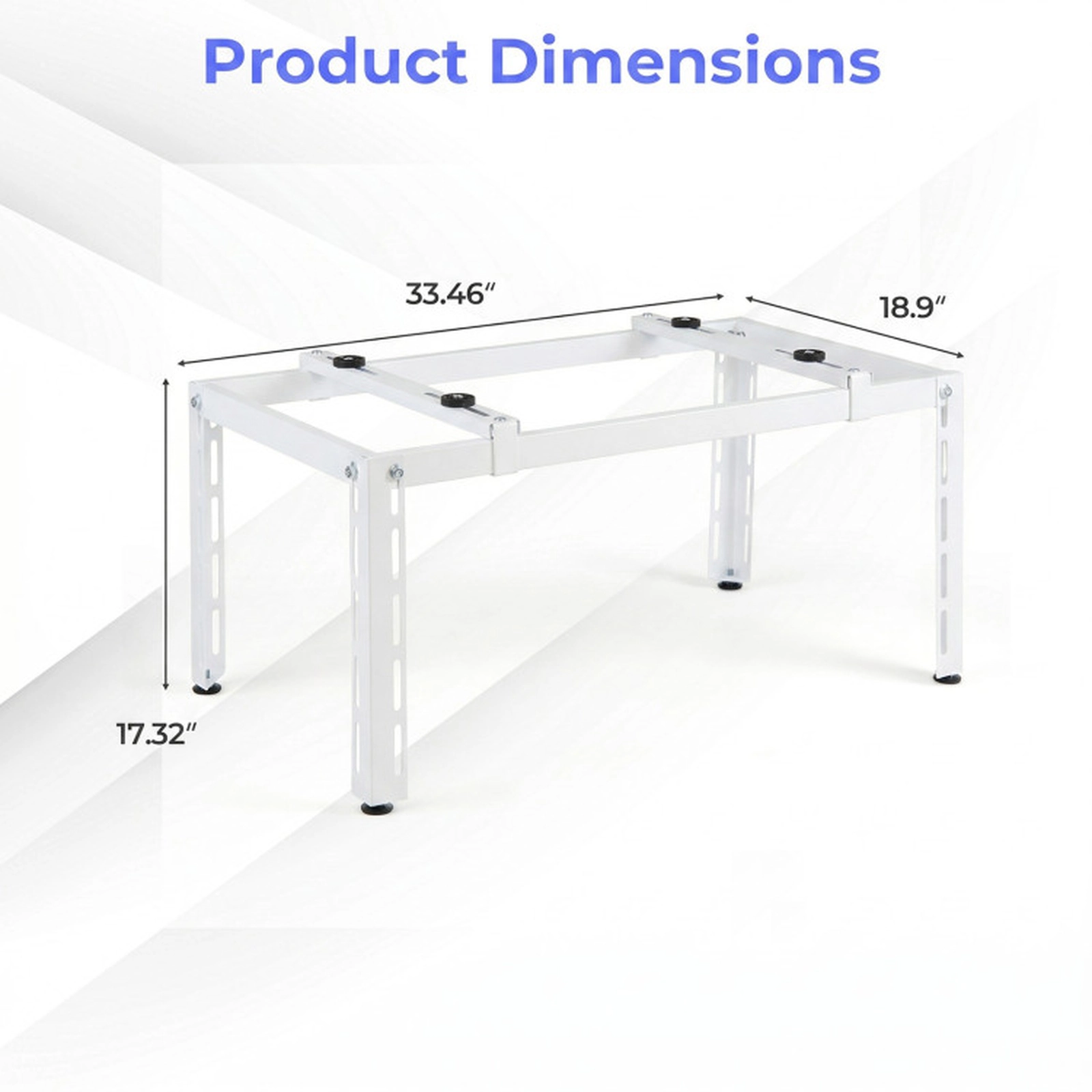 SUGIFT Adjustable Mini Split Ground Stand for Ductless Air Conditioners 400-lb Capacity 33.46 x 18.9-in White
