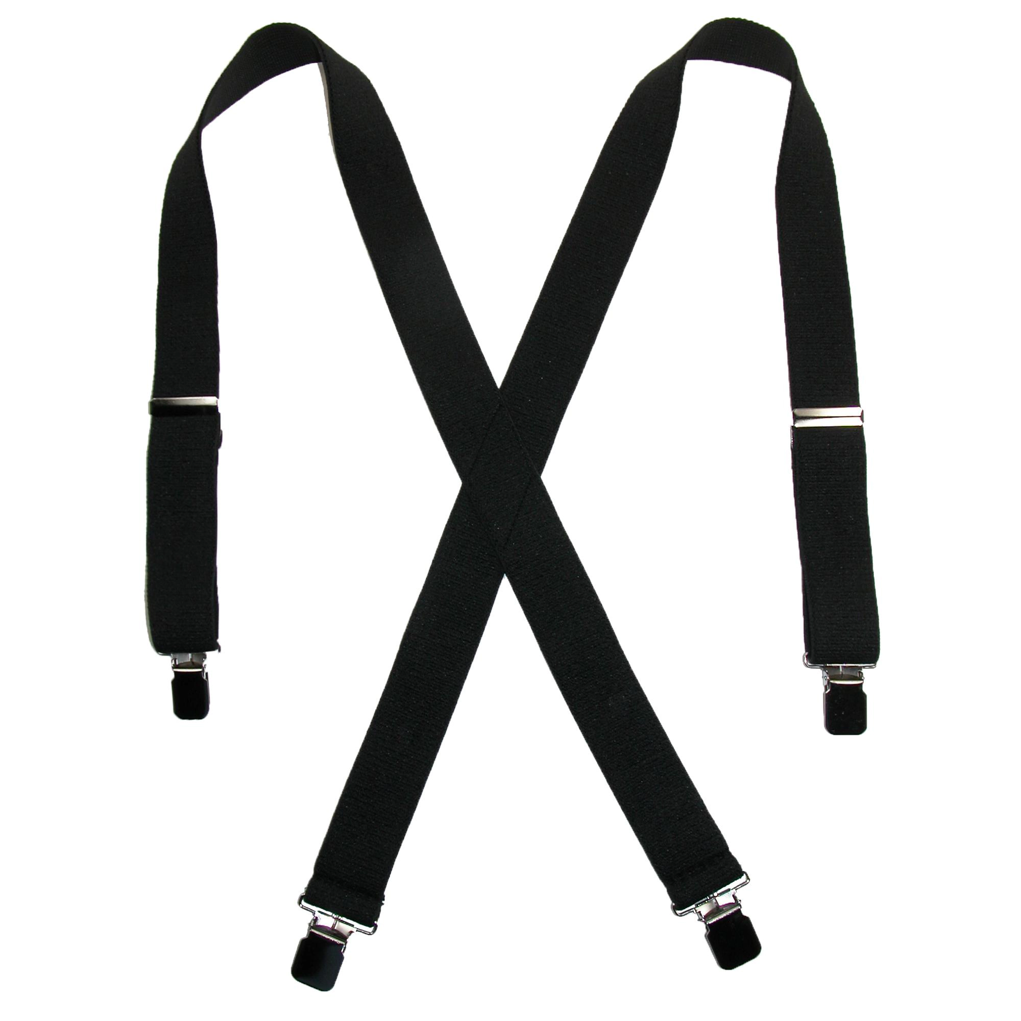 CTM Men's Terry Casual Elastic Clip-End 1 1/2 Inch Suspenders
