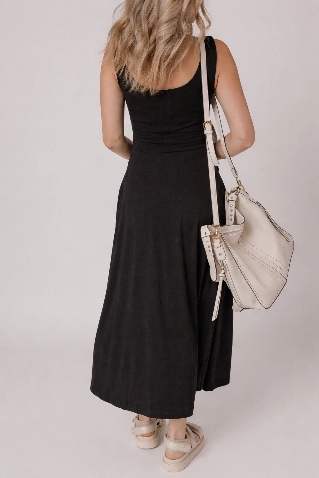 Threaded Pear Women's Indie Scoop Flared Midi Dress