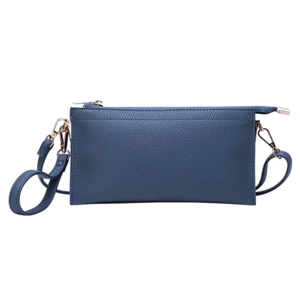 Fashnzfab Faux Leather Slim Wallet Crossbody Bag