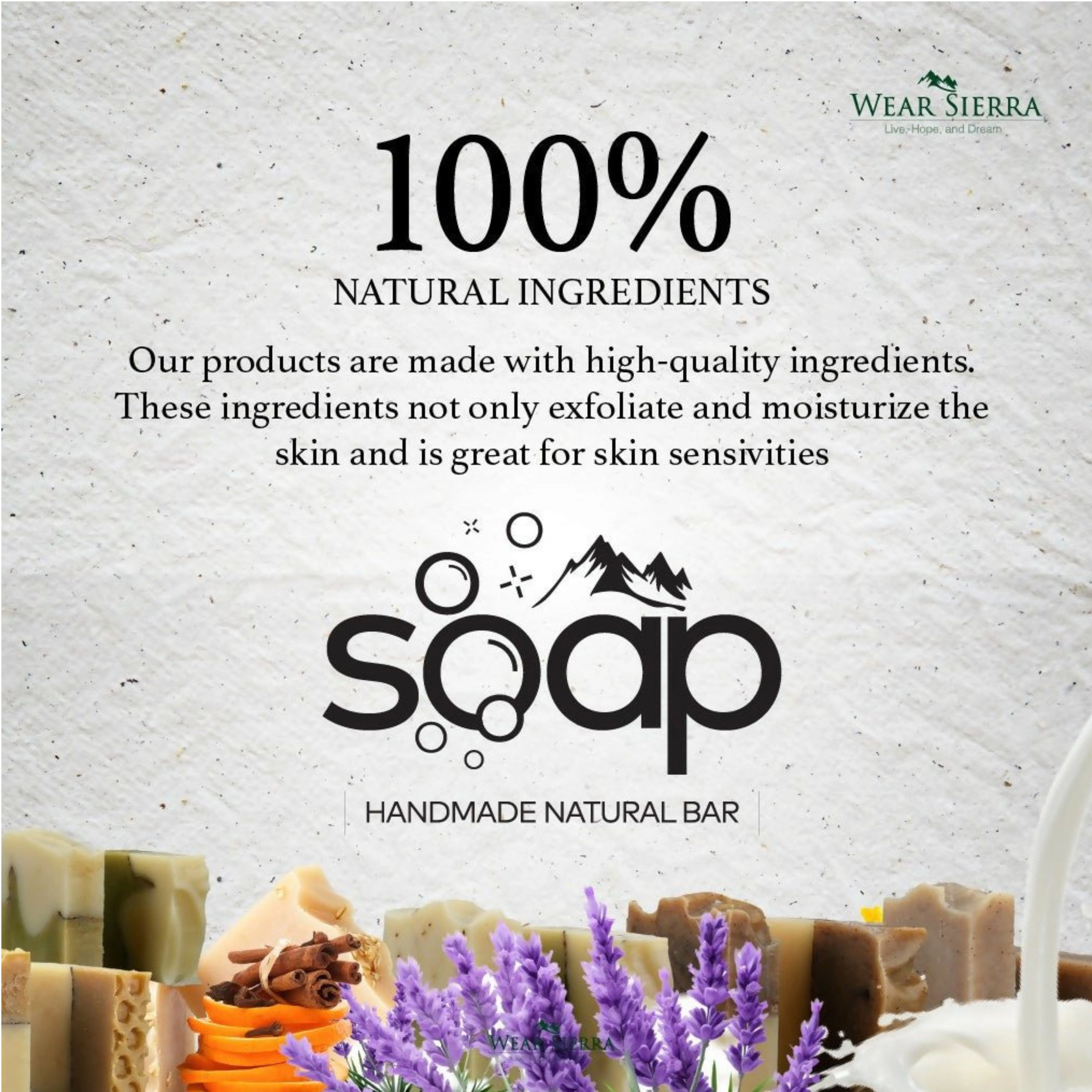 Wear Sierra Kojic and Hyaluronic Acid Bar Soap Pack Of
