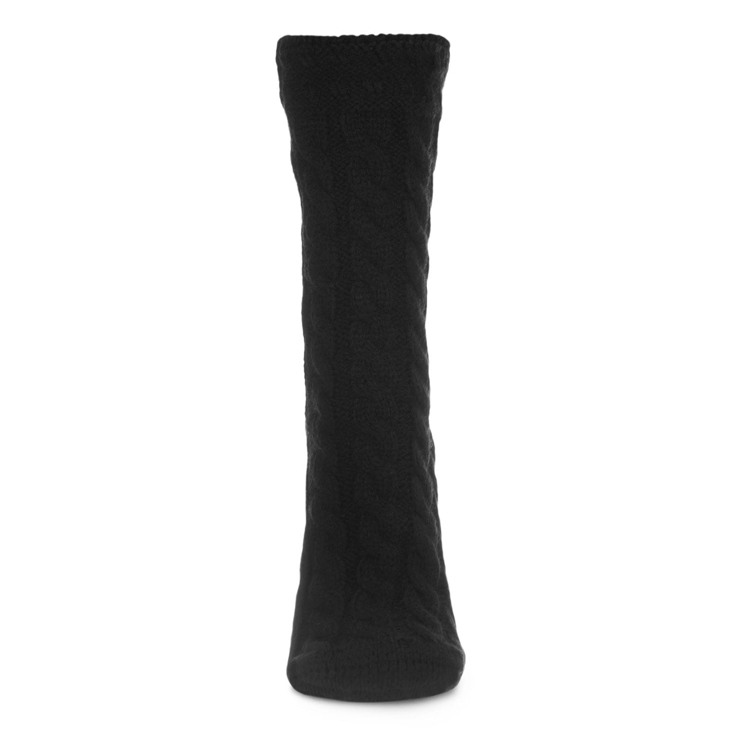 Memoi Women Classic Twist Chunky Knit Non-Skid Crew Sock