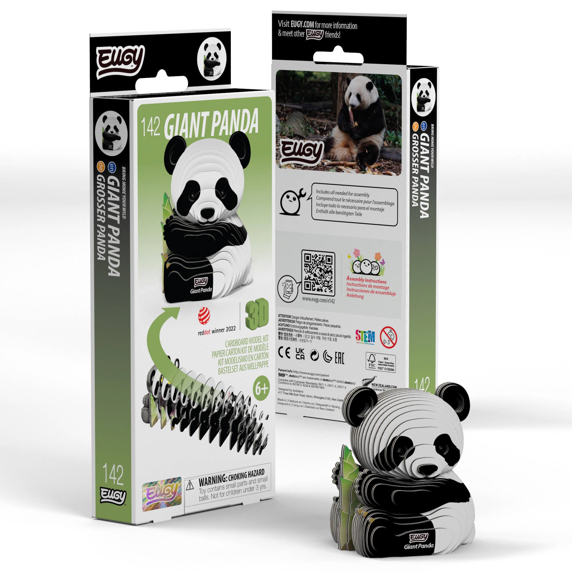 EUGY Giant Panda 3D Puzzle - contains 40 puzzle pieces