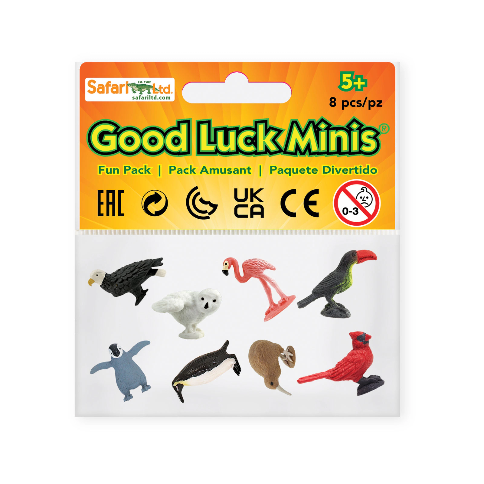 Safari Ltd. - Birds Fun Pack - 8 Mini Toy Figurines for Kids