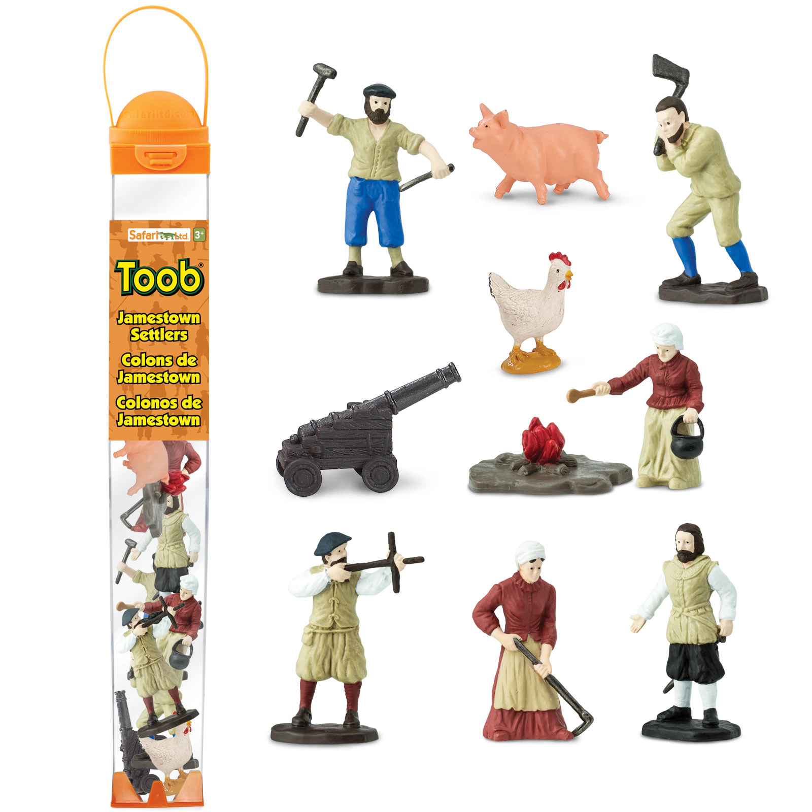 Safari Ltd. - Jamestown Settlers TOOB - contains 10 Mini Figurines