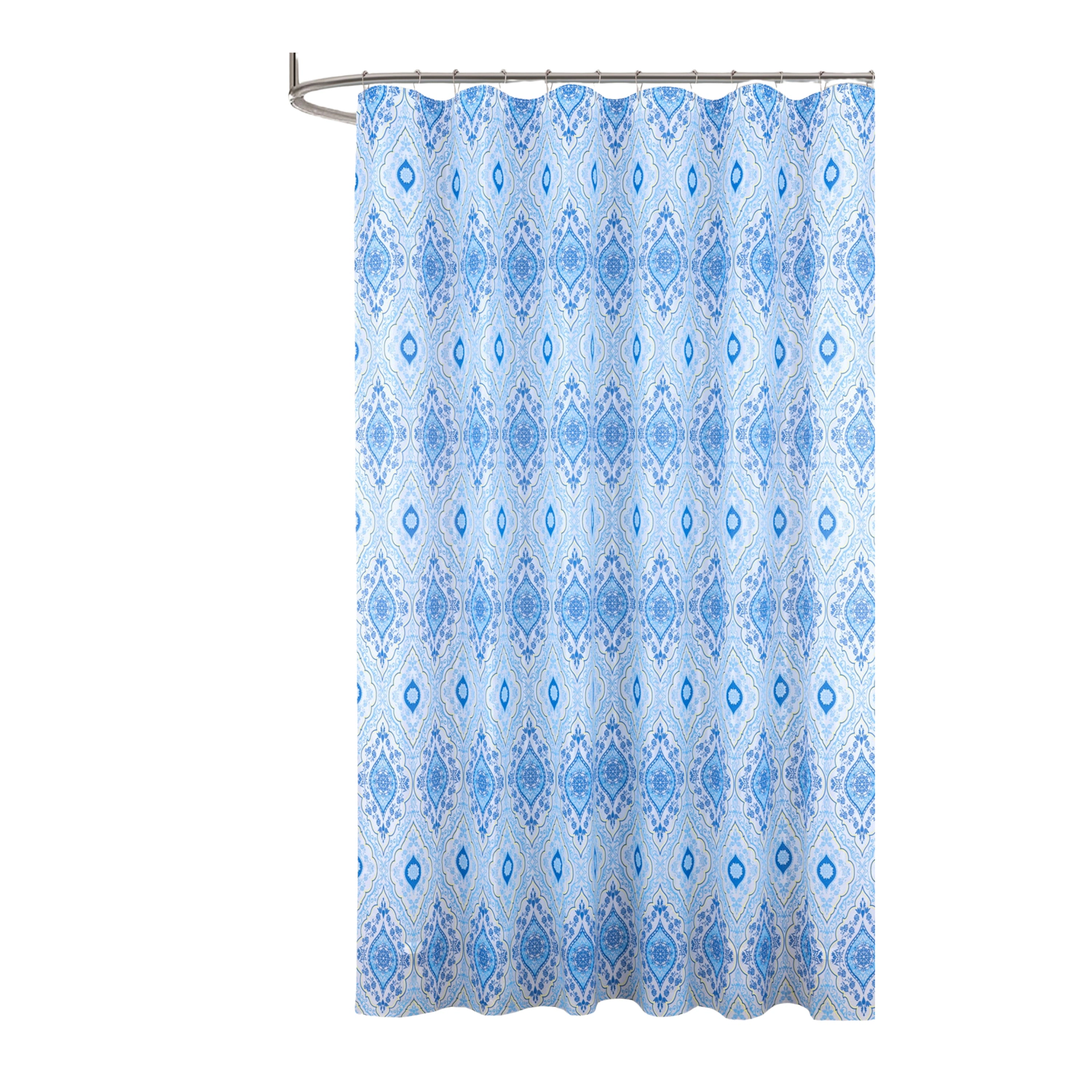 RT Designers Collection 90 GSM Printed Peva Glit Jaxx Shower Curtain 70" x 72" Blue