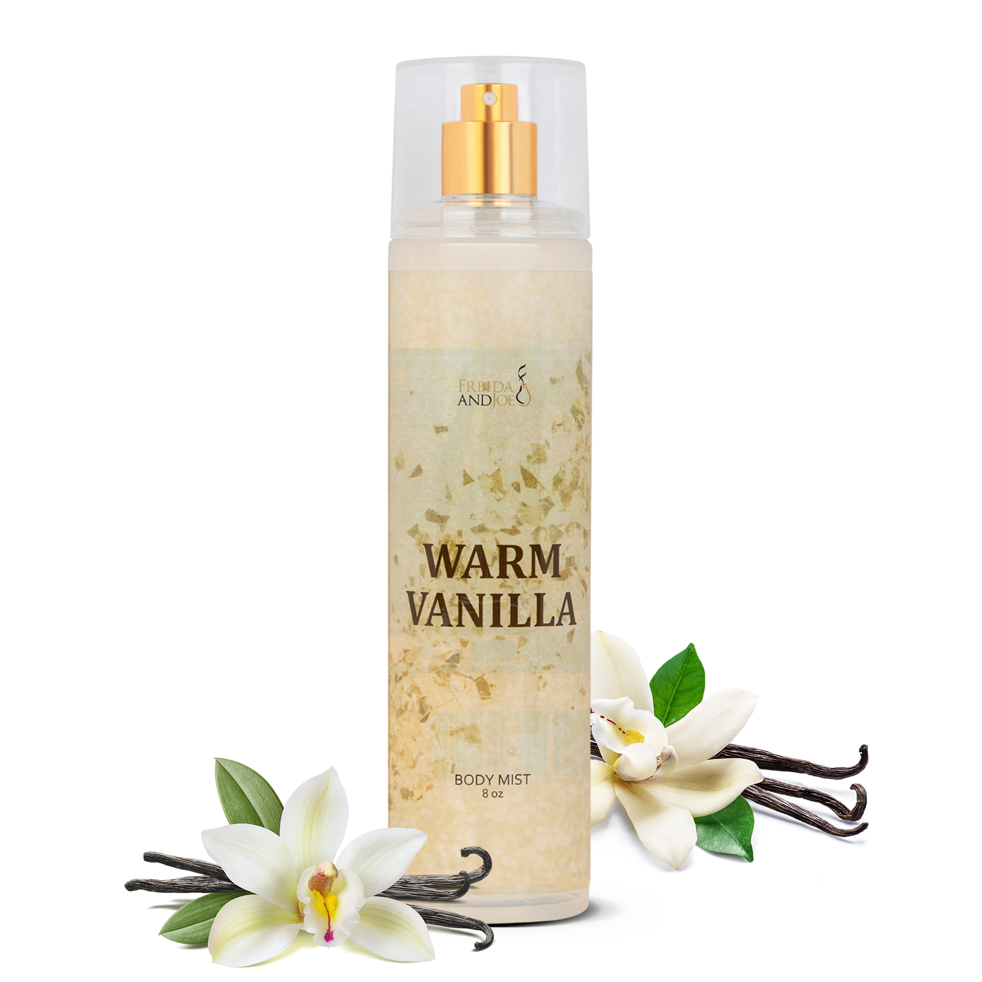 Freida & Joe Warm Vanilla Fine Fragrance Body Mist In 8oz Spray Bottle
