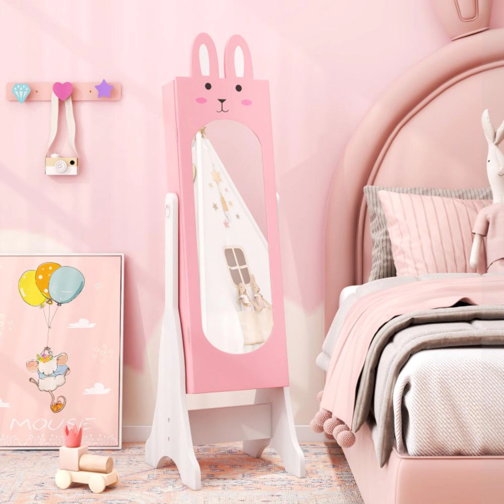 Hivvago Kids Room Furniture Set With Princess Vanity Table And Chair-White