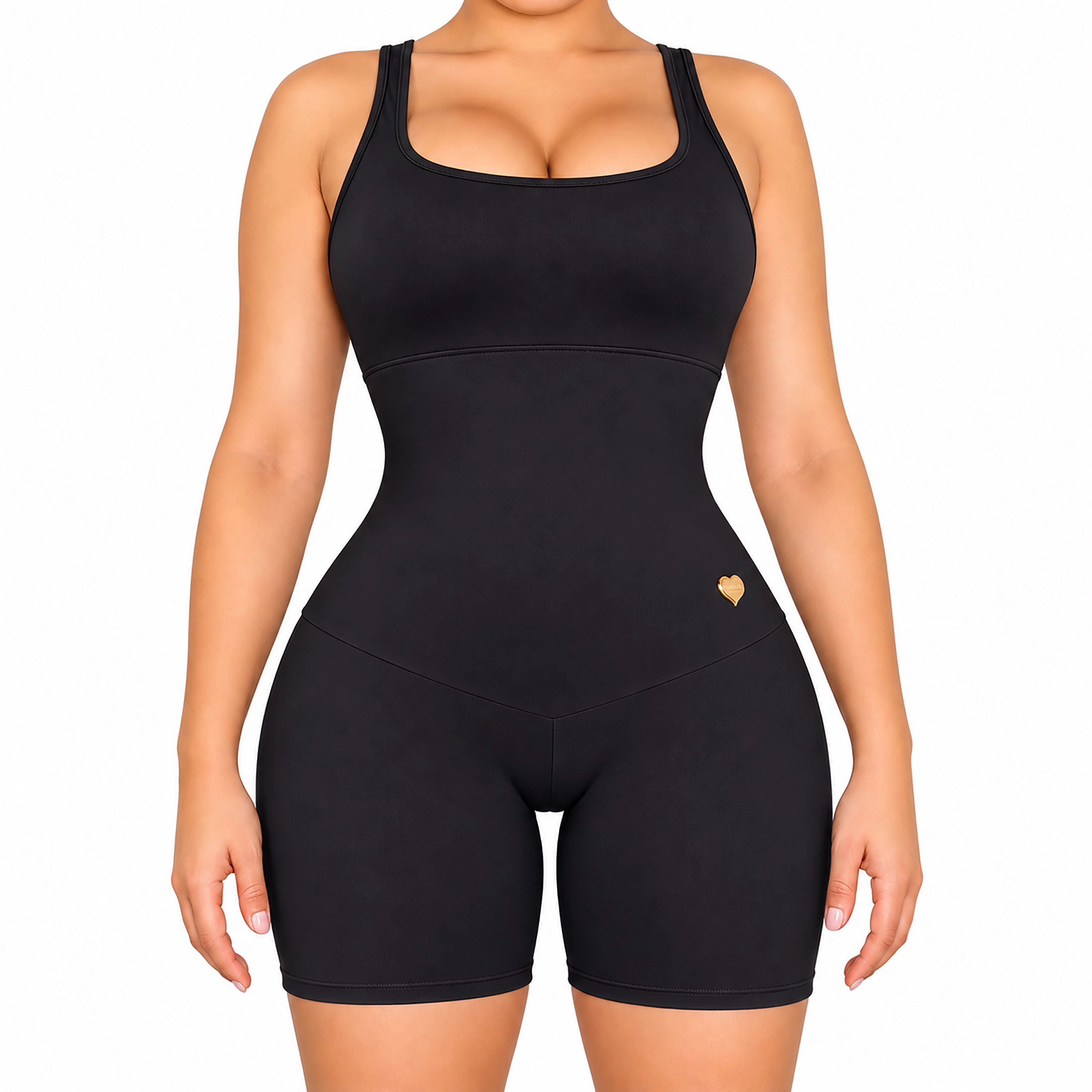 YAHAIRA Women's Biker Jumpsuit Triple Tummy Layer Shorts
