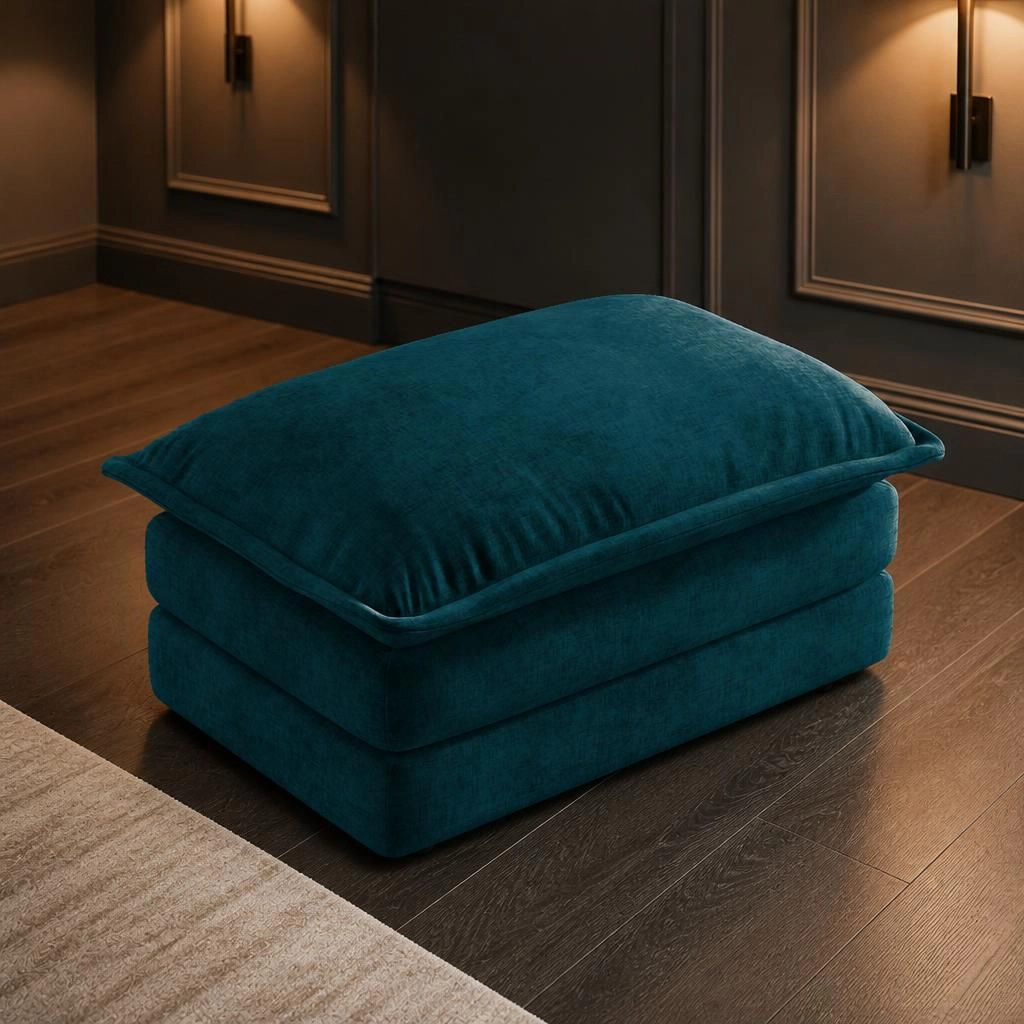 GOODSILO Soft Upholstered Chenille Rectangular Ottoman