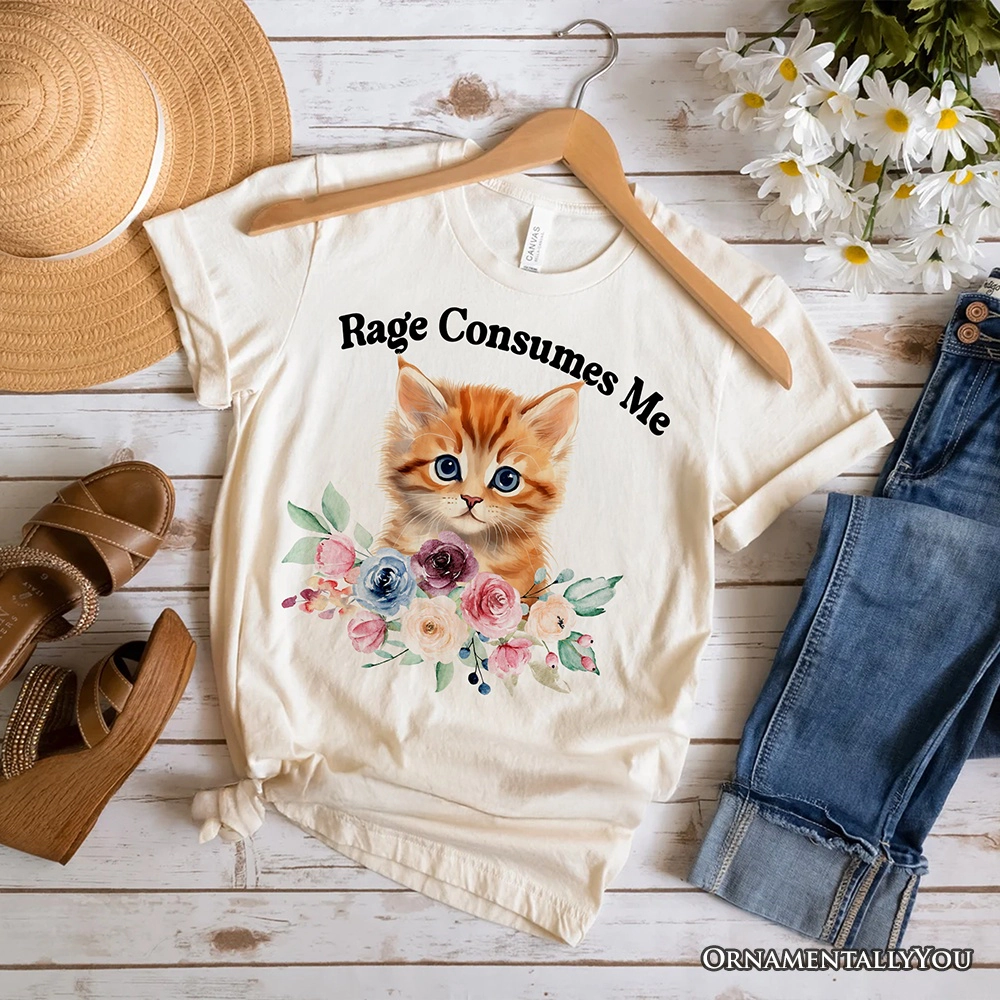 OrnamentallyYou Womens Rage Consumes Me Kitten T-Shirt