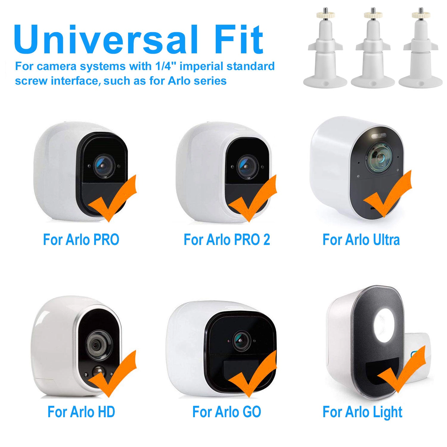 GBruno 3-Pack Adjustable Security Camera Wall Mount