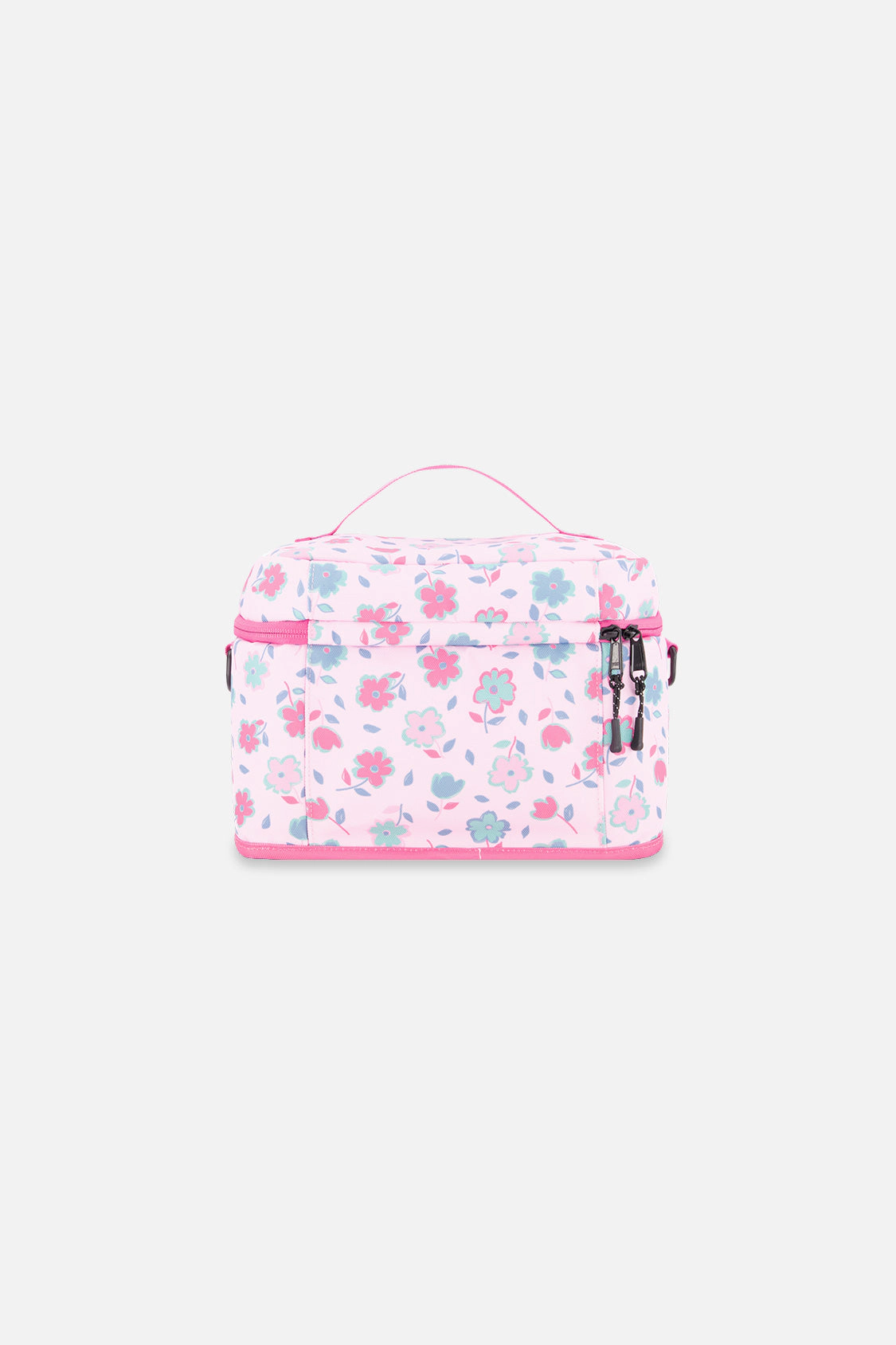Deux par Deux Girls Insulated Flower Print Lunch Box with Removable Shoulder Strap
