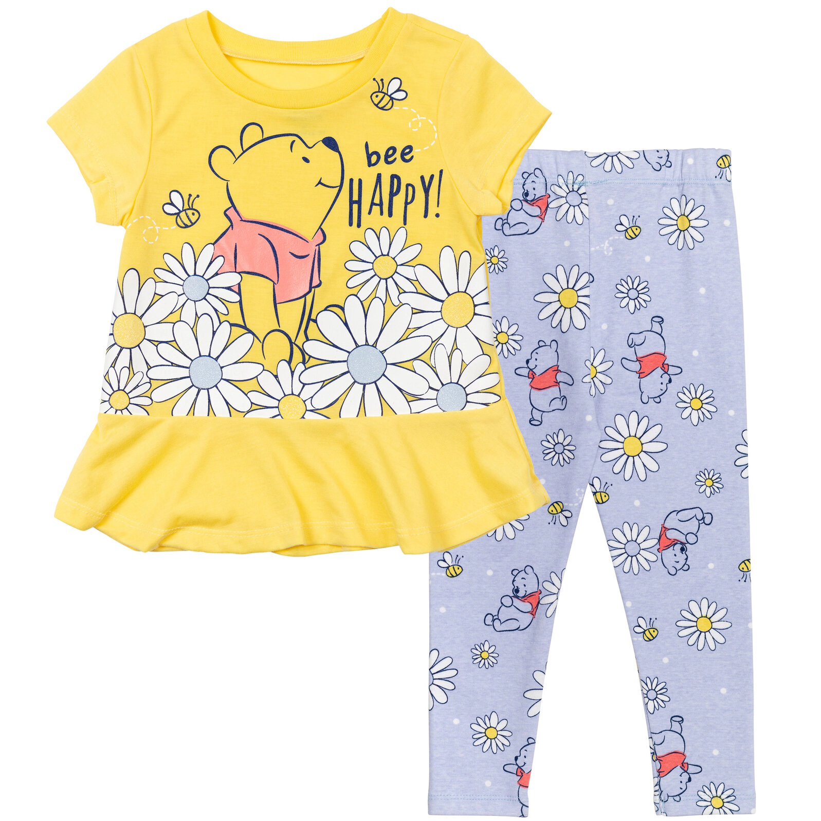 Disney Winnie the Pooh Girls' 2-Piece T-Shirt and Leggings Set