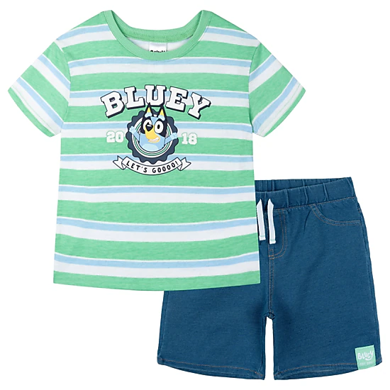 Bluey Boys' 2-Piece T-Shirt and Shorts Set