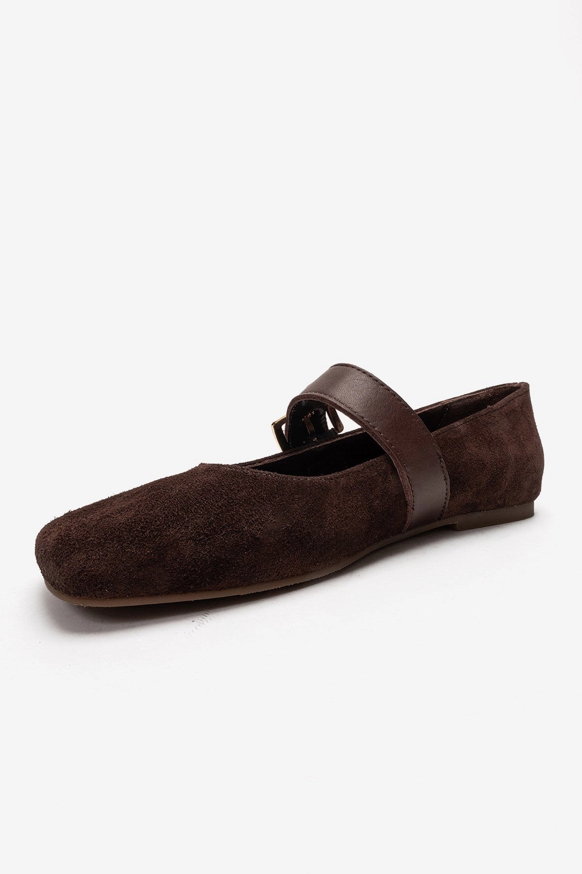Forever & Always Womens Jonas Leather Ballet Flat