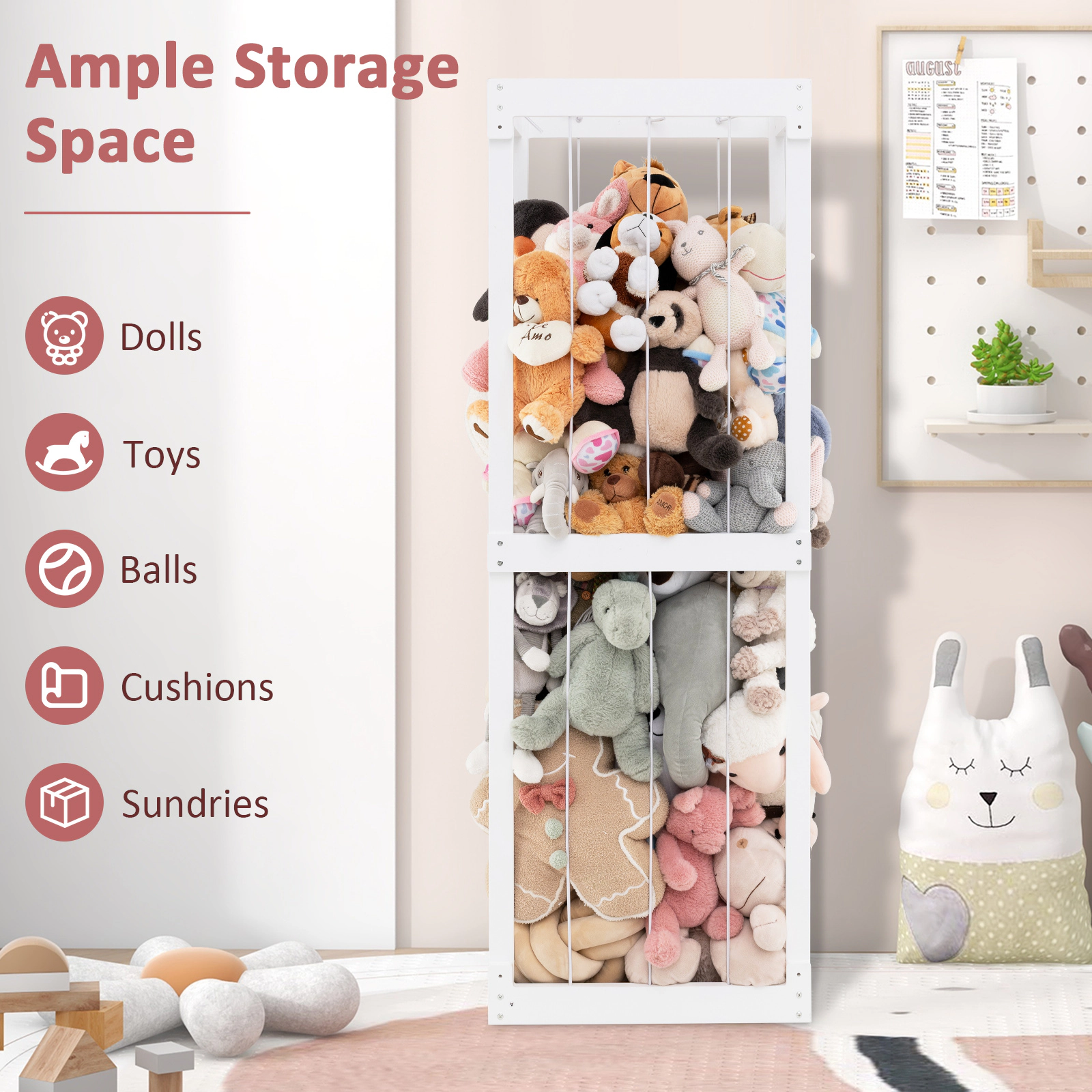 Hivvago Large Stuffed Animal Storage with Open Top