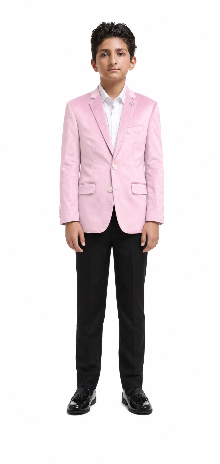 Elie Balleh Boys Slim Fit Velvet Jacket
